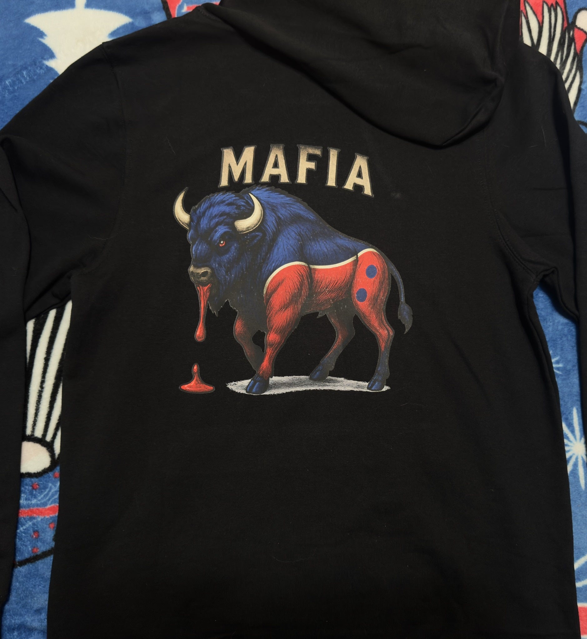 Original Red White and Blue Buffalo Pullover Hoodie