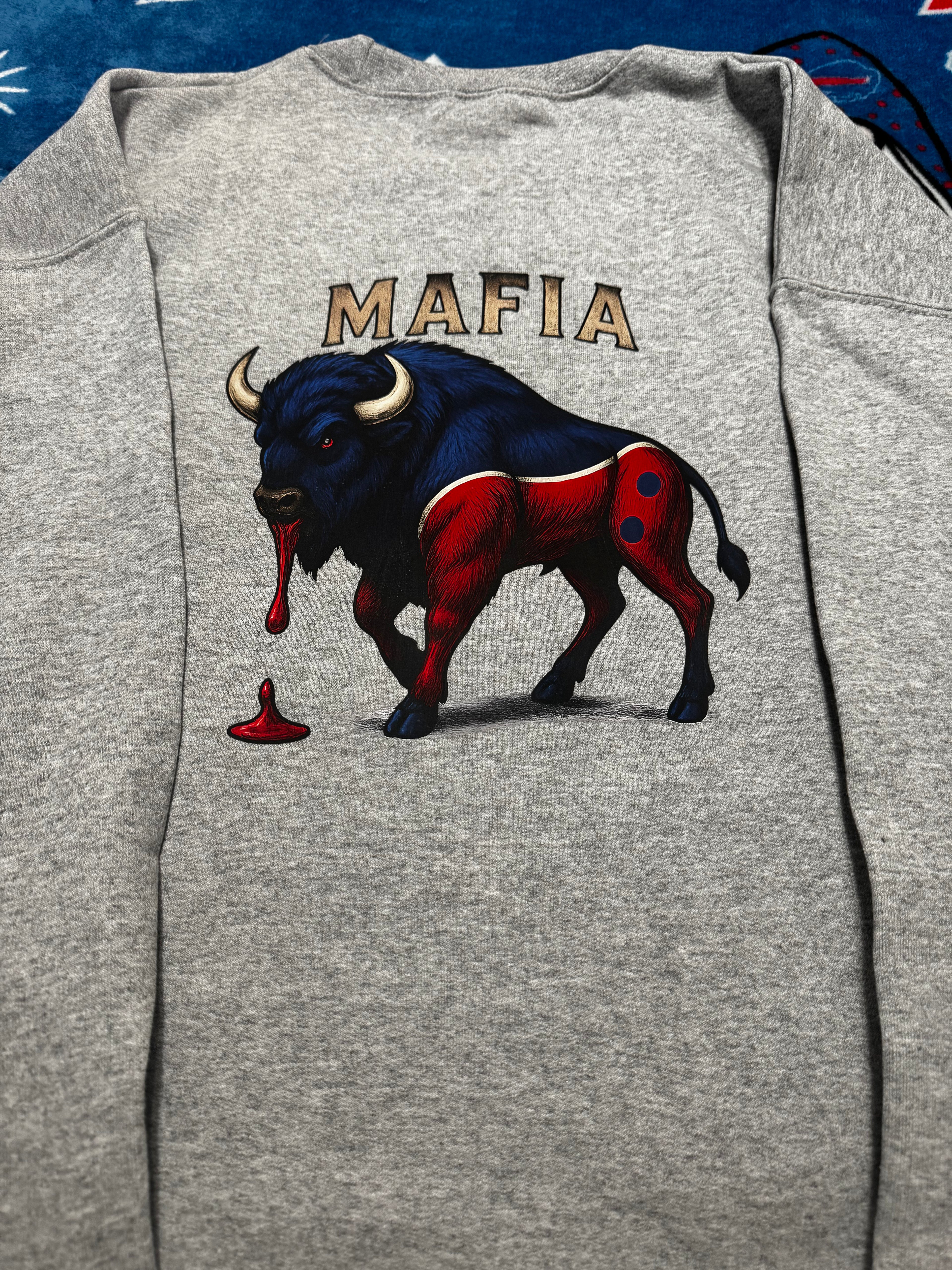 Original Red White and Blue Buffalo Pullover Sweatshirt
